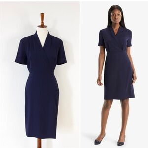 M.M. Lafleur Tory Dress Crepe: Dark Iris